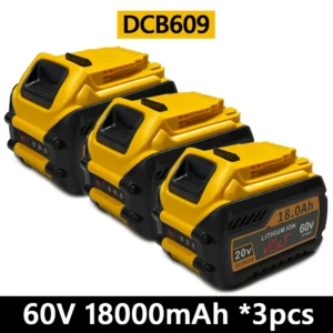 For DEWALT Battery 60V 18.0AH, Rechargeable Lithium-ion Battery, Fast Charging