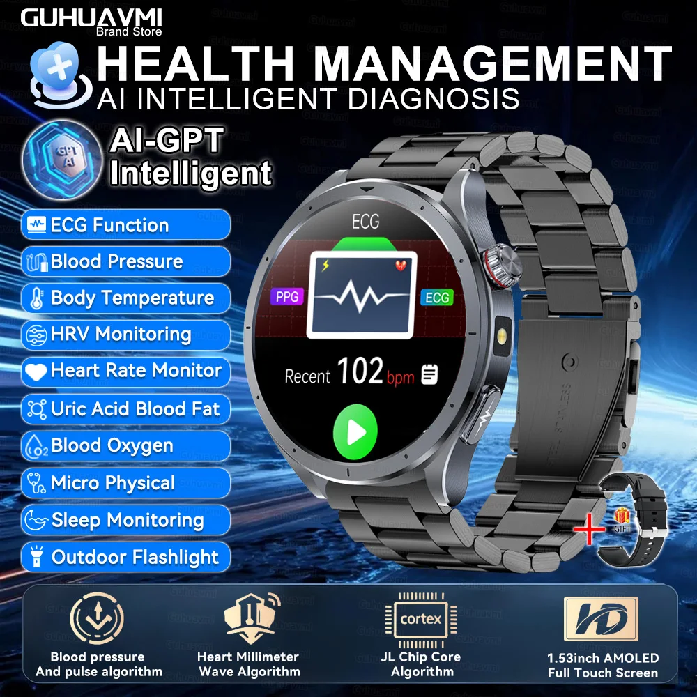 Wearable Health Monitor Smartwatch ECG - Image 3