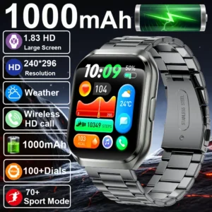 Waterproof Bluetooth Calling Smartwatch Men - Thumbnail Image 2