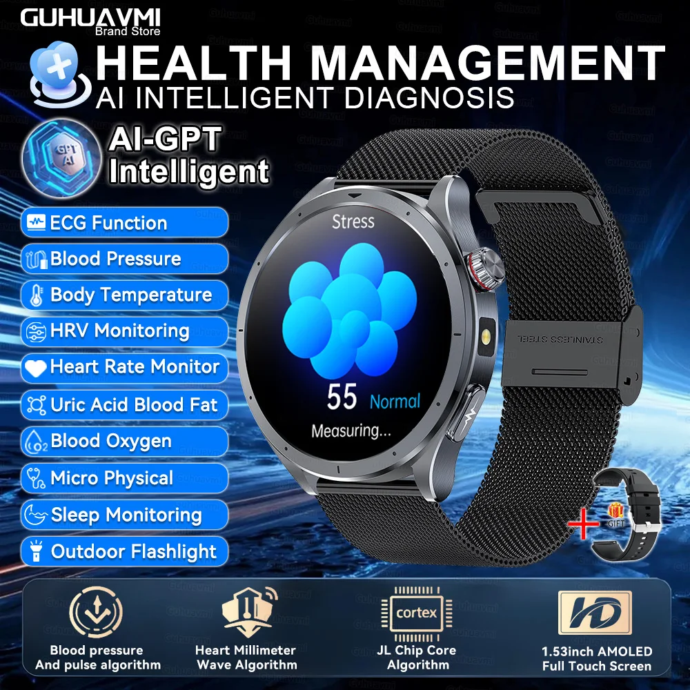 Wearable Health Monitor Smartwatch ECG - Image 4
