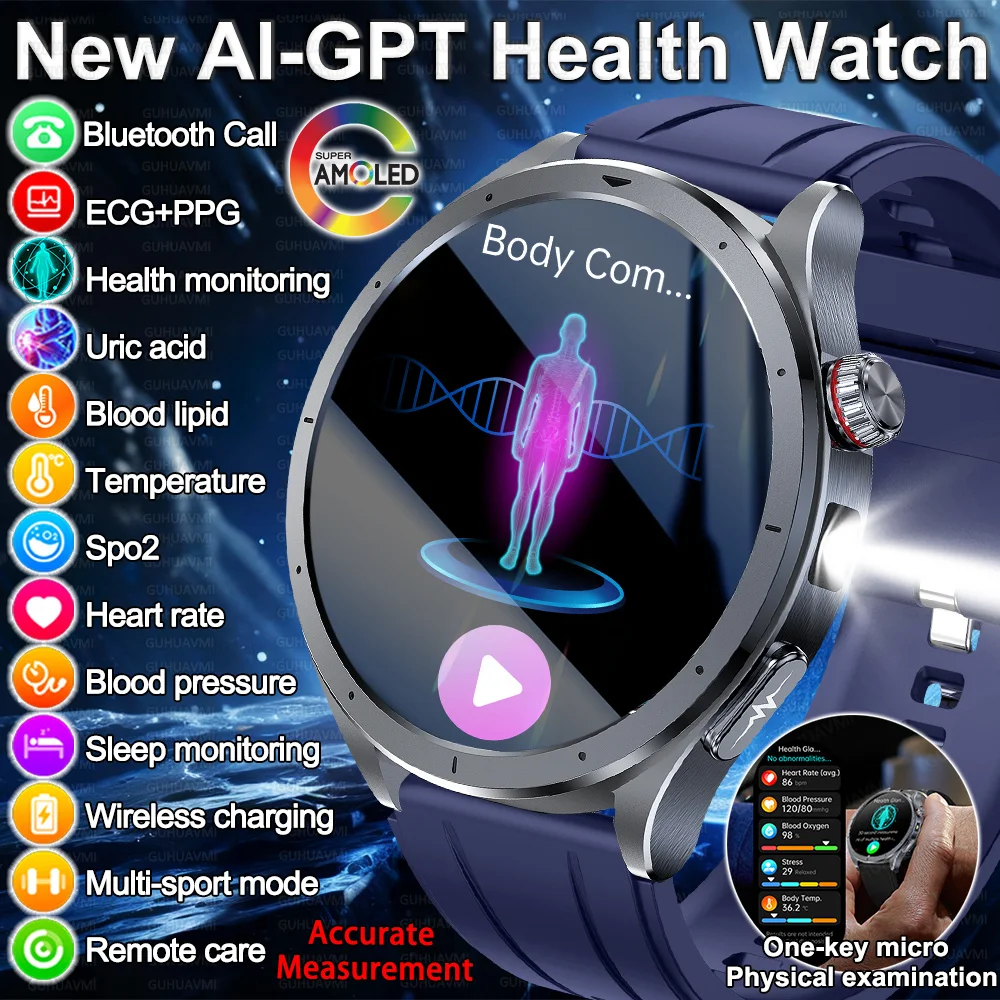 Wearable Health Monitor Smartwatch ECG - Image 1