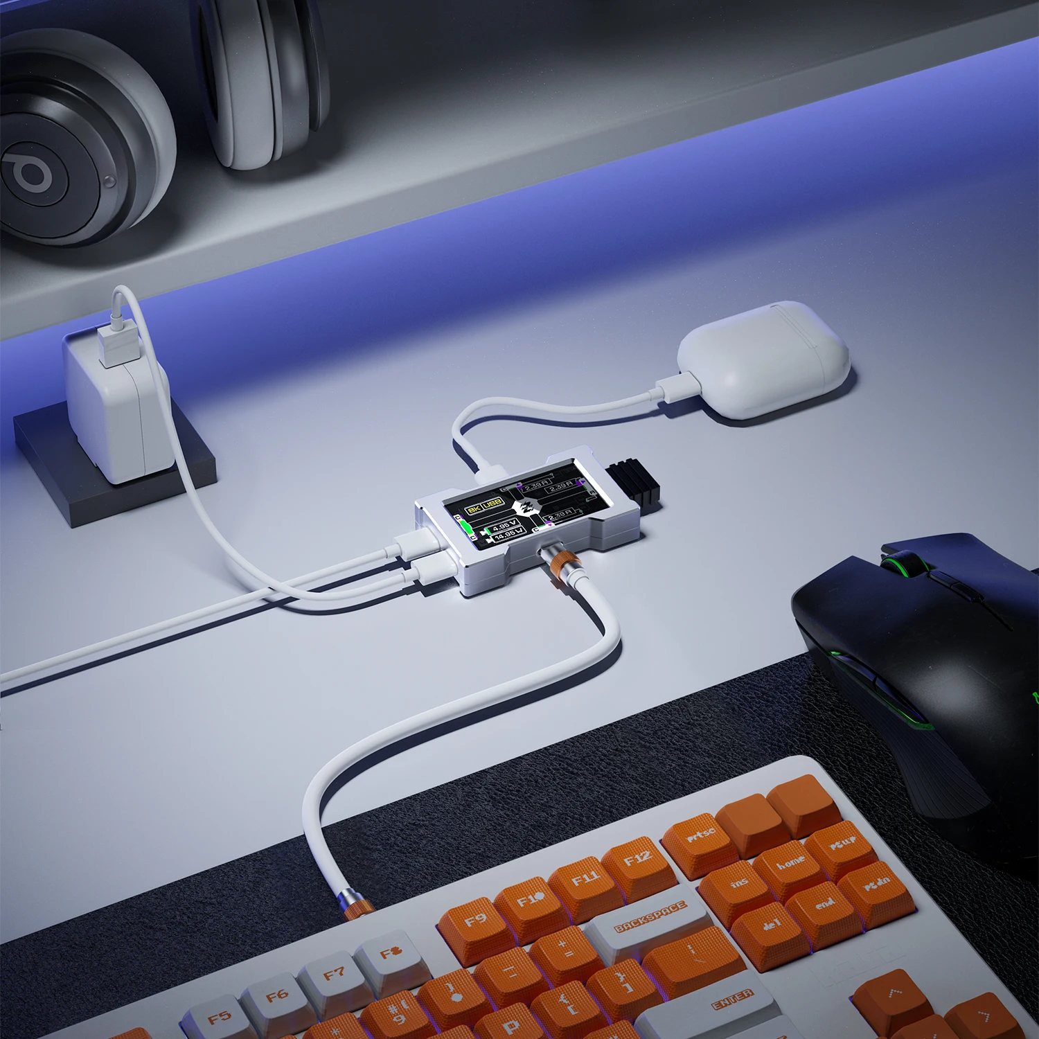 Gaming USB Hub with Display - Image 2