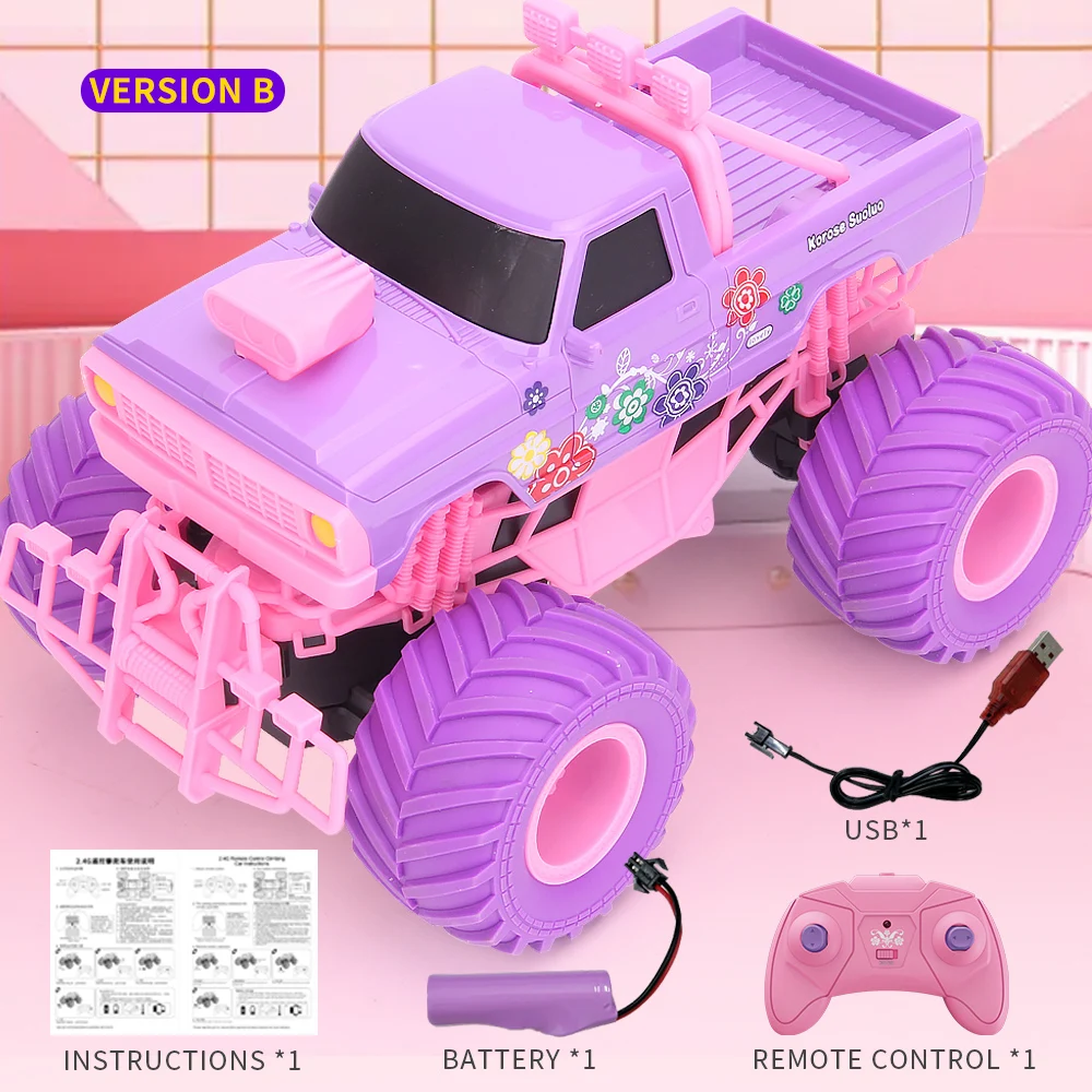 Pink RC Stunt Climbing Pickup Truck - Image 4