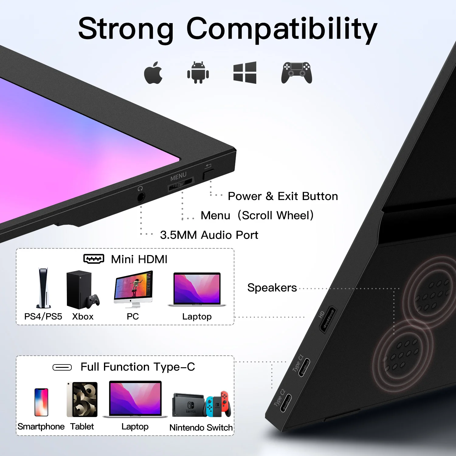 15.6-Inch Portable 1080P Monitor - Image 2